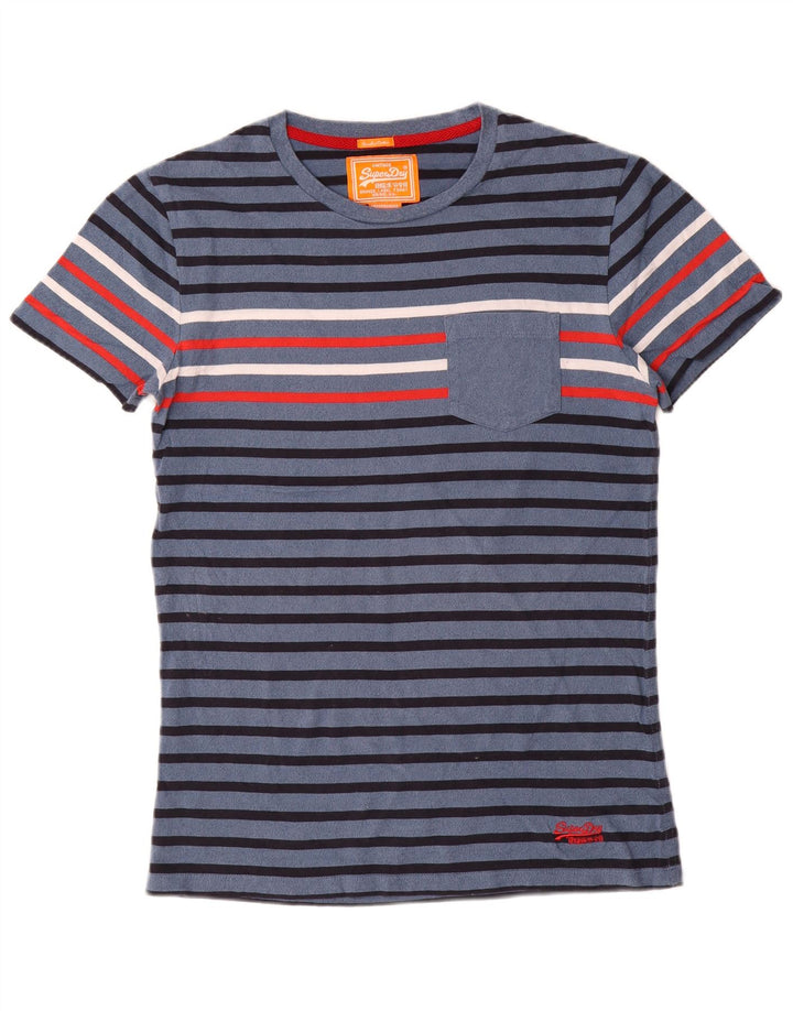 Ανδρικό μπλουζάκι Superdry Top Βαμβακερό μεσαίο μπλε ναυτικό ριγέ