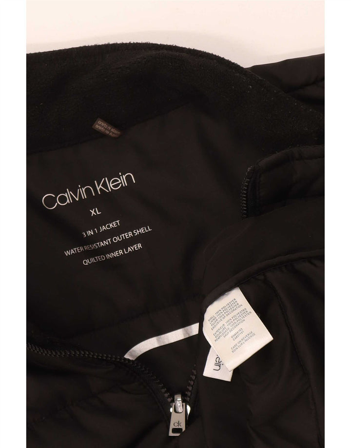 Calvin Klein Ανδρικό μπουφάν με επένδυση UK 42 XL μαύρο πολυεστέρα