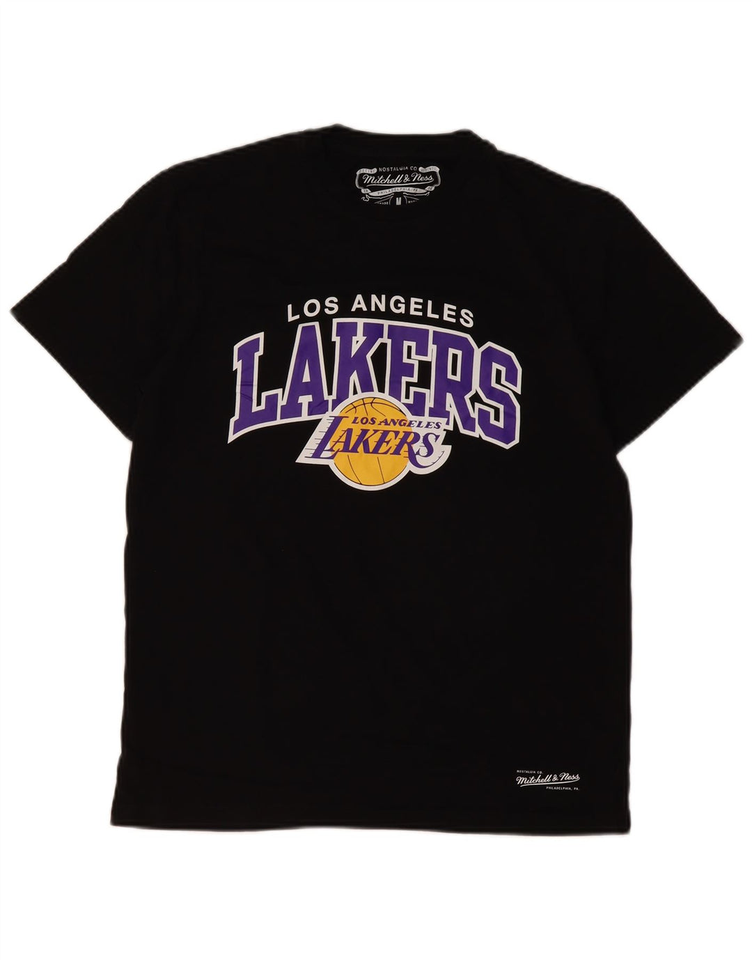 MITCHELL & NESS Ανδρικό γραφικό μπλουζάκι Los Angeles Lakers Top μεσαίο μαύρο