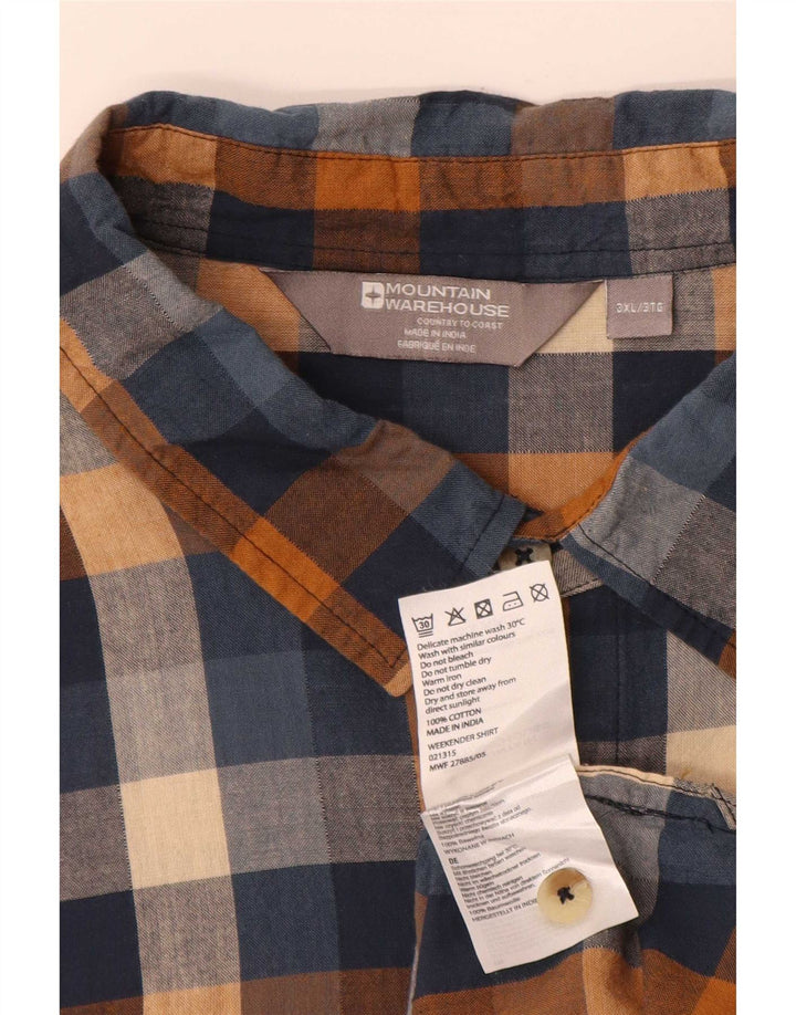 Ανδρικό κοντομάνικο πουκάμισο Mountain Warehouse 3XL Πολύχρωμο βαμβακερό βαμβακερό