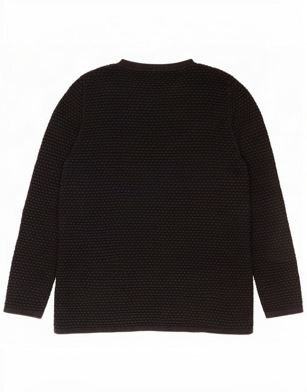 Cos Womens Crew Neck Jumper πουλόβερ UK 10 Small Navy Blue Cotton