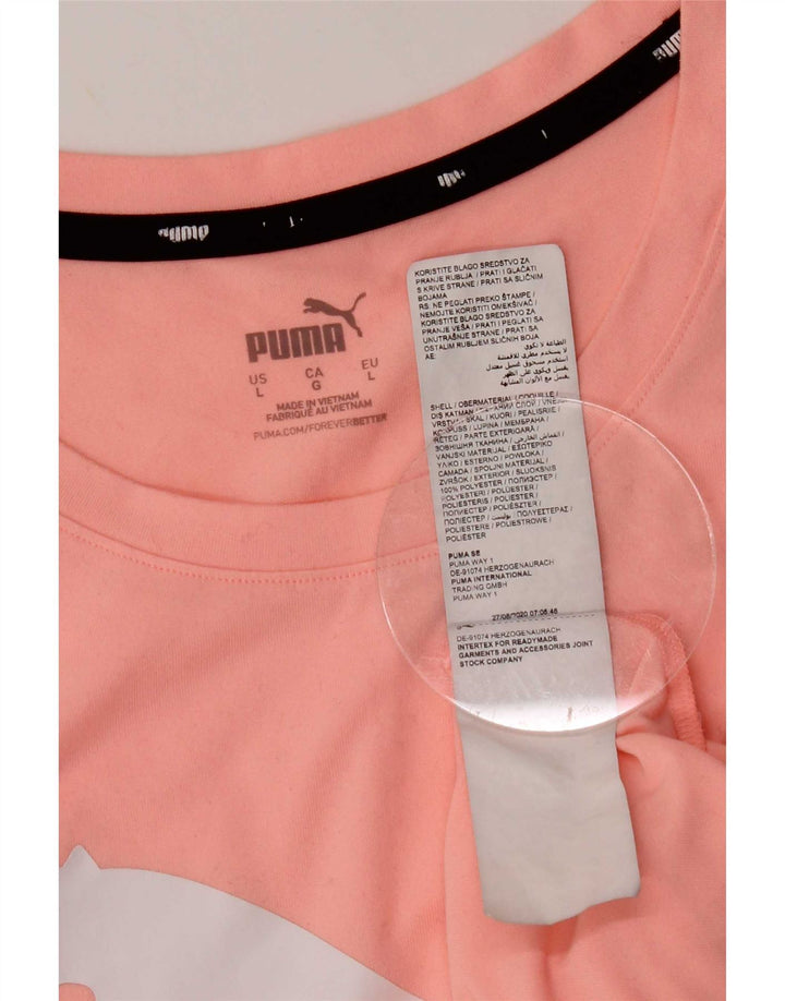 Γυναικείο γραφικό γιλέκο Puma Top UK 16 Large Pink Polyester