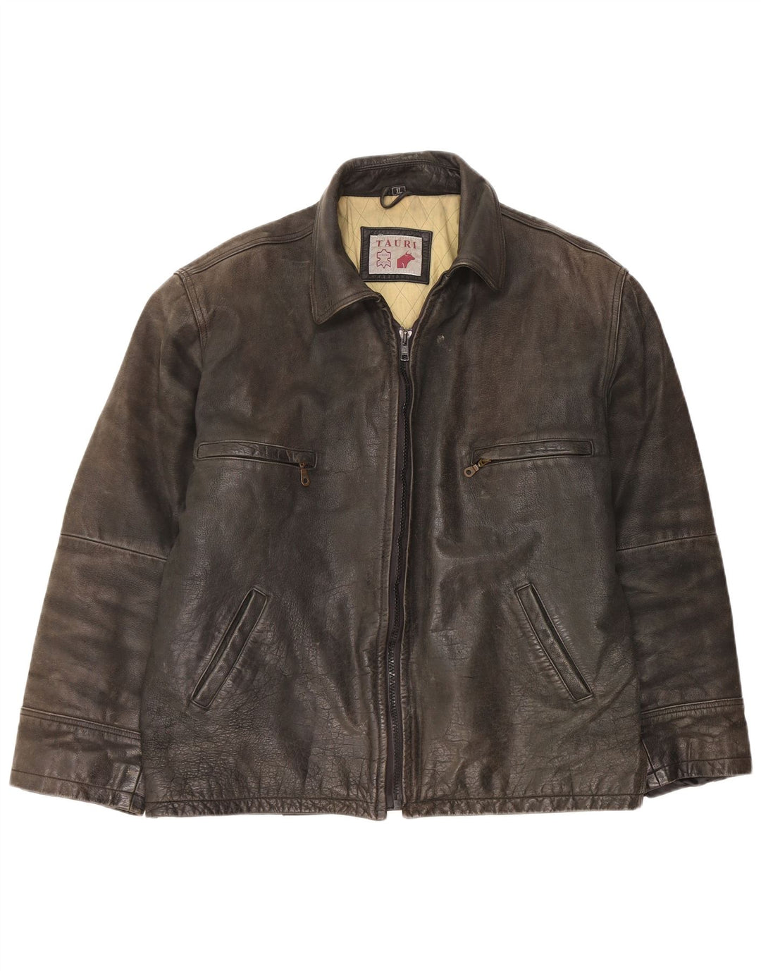 Tauri Ανδρικό Δερμάτινο Μπουφάν UK 42 XL Μαύρο Δερμάτινο