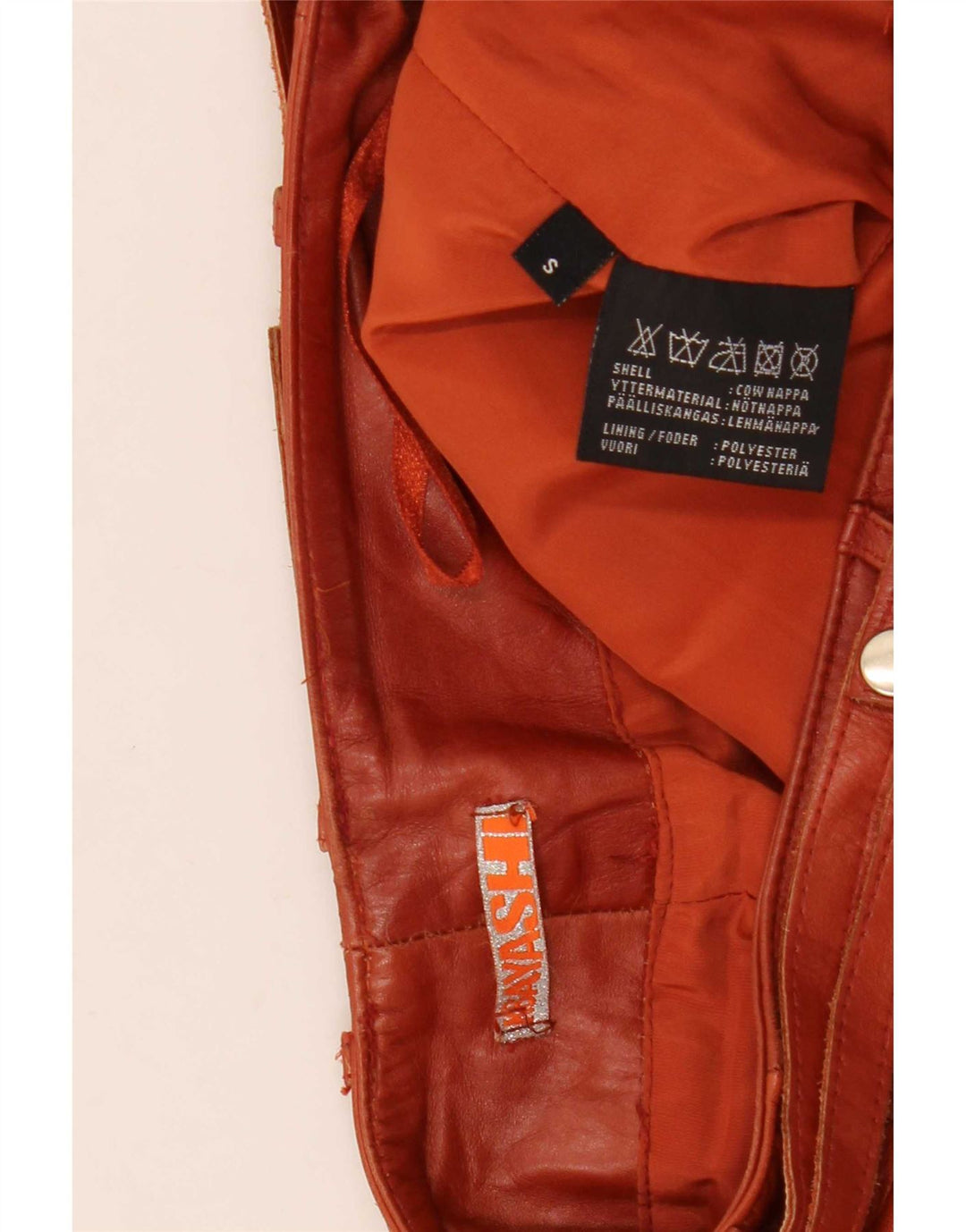 Vintage Γυναικείο Δερμάτινο Παντελόνι Bootcut Μικρό W27 L31 Καφέ