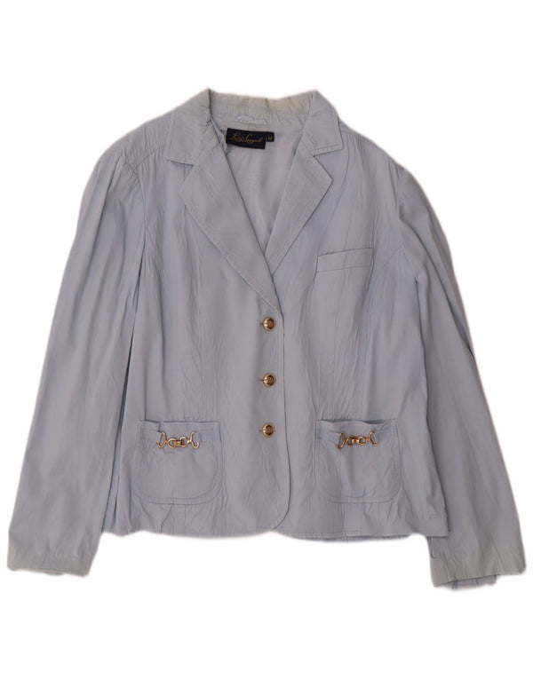 Luisa Spagnoli Γυναικείο Μπουφάν Blazer με 3 κουμπιά IT 48 XL Μπλε βαμβακερό