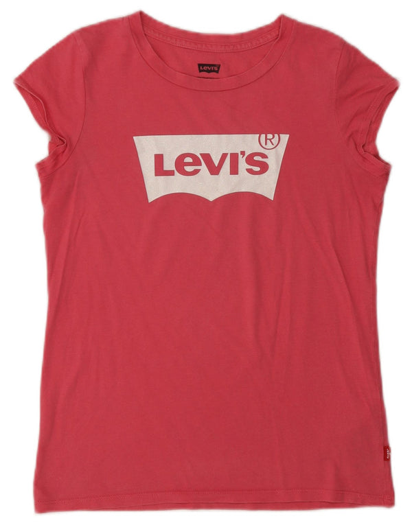 Levi's Girls Graphic T-Shirt Top 13-14 Years Pink Cotton