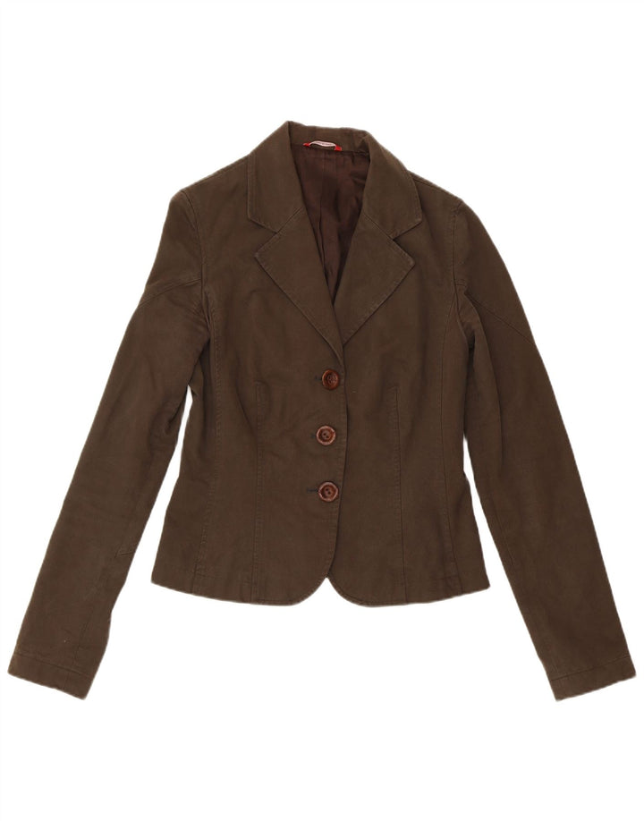 Liu Jo Γυναικείο Μπουφάν Blazer 3 Κουμπιών IT 44 Μεσαίο Καφέ Βαμβακερό