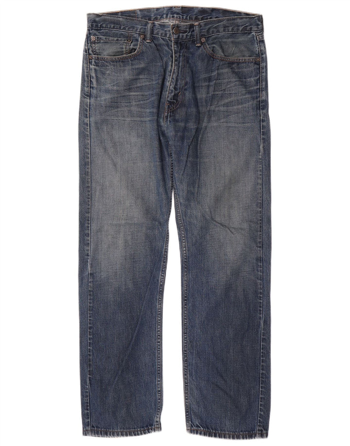 Levi's Mens 505 Straight Jeans W34 L32 Μπλε βαμβακερό