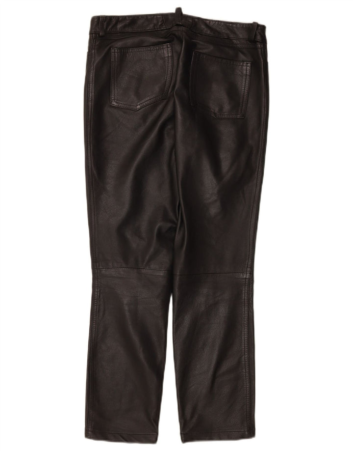 Zen Γυναικείο Δερμάτινο Παντελόνι EU 38 Medium W28 L26 Μαύρο Δερμάτινο