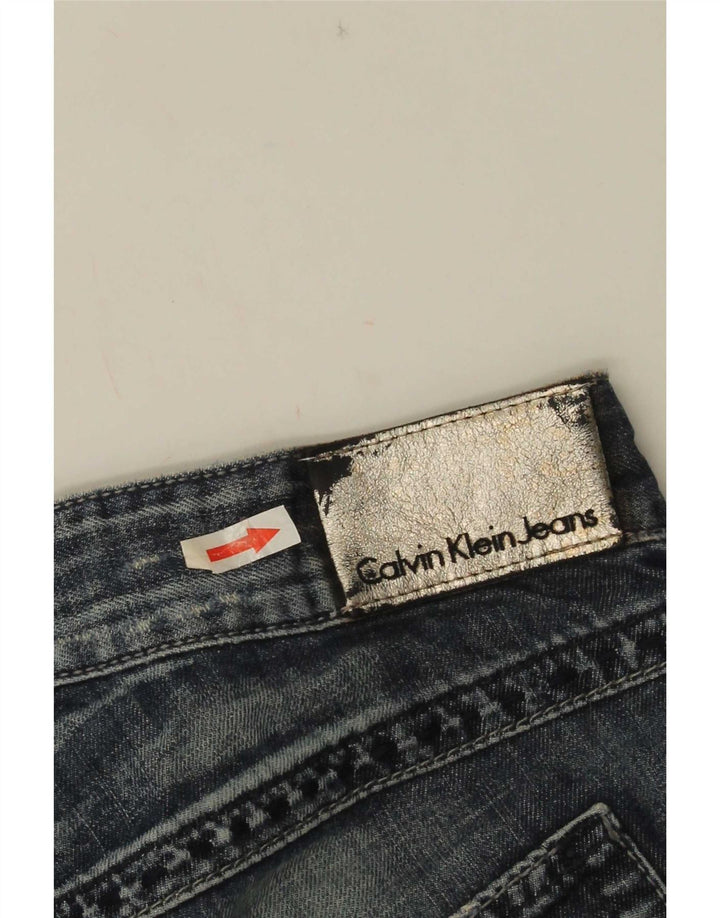Γυναικείο τζιν σορτς Calvin Klein W30 μεσαίο μπλε βαμβακερό