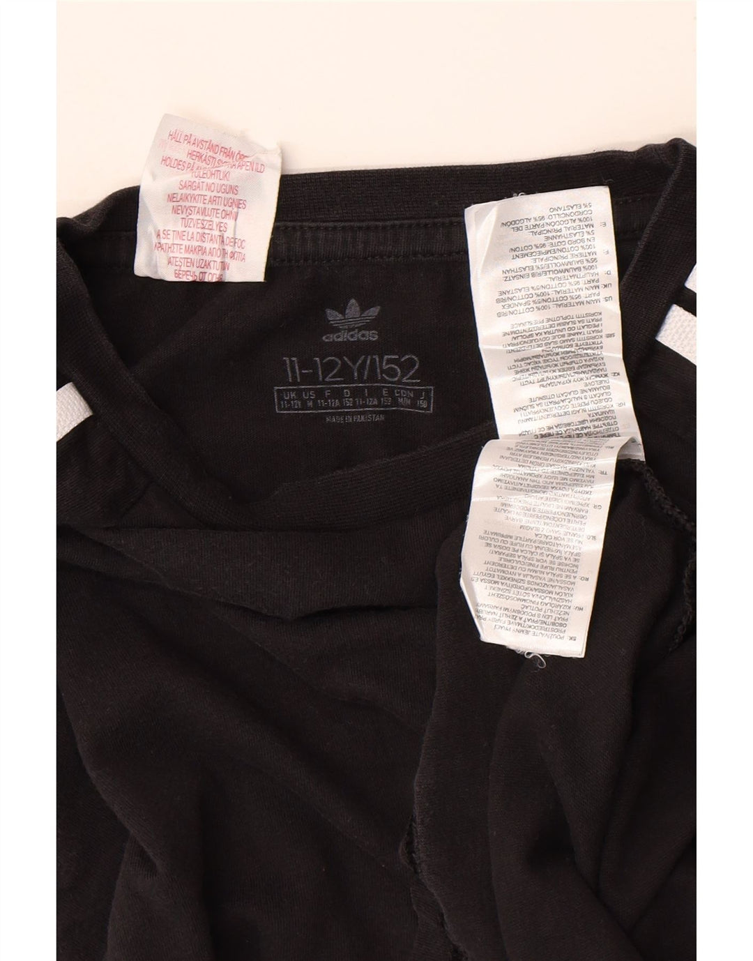 Adidas Boys Top Μακρυμάνικο 11-12 ετών Μαύρο Βαμβακερό