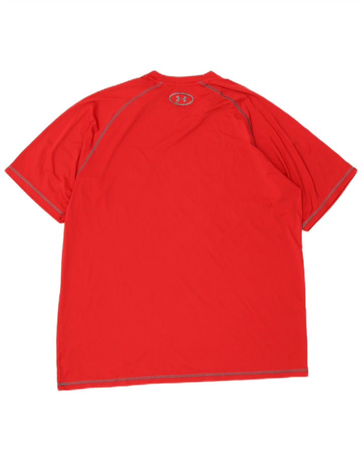Ανδρικό μπλουζάκι UNDER Armor Heat Gear Top μεγάλο κόκκινο πολυεστέρα