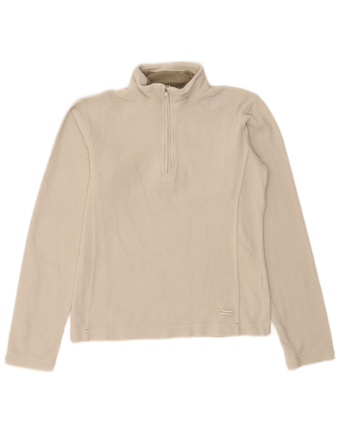 Champion γυναικείο φερμουάρ Fleece Jumper UK 10 Small Beige Polyester
