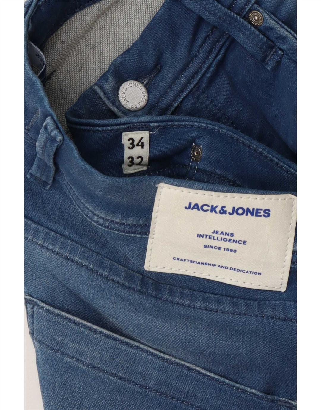 Jack & Jones Ανδρικό Tim Straight Jeans W34 L32 Μπλε