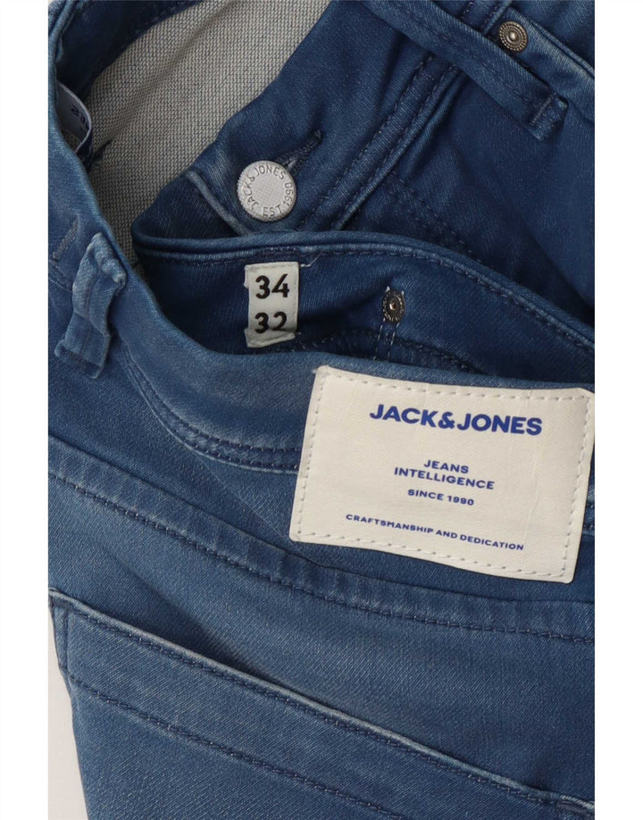 Jack & Jones Ανδρικό Tim Straight Jeans W34 L32 Μπλε