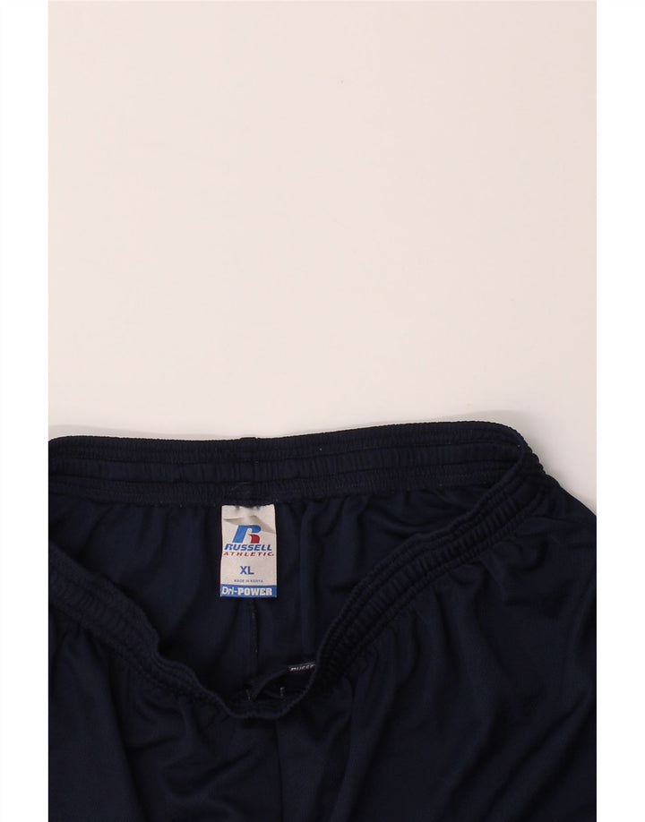 RUSSELL ATHLETIC Mens Dri-Power Sport Shorts XL Navy Blue Polyester Vintage Russell Athletic and Second-Hand Russell Athletic from Messina Hembry 