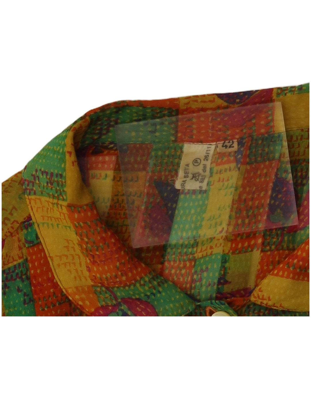 VINTAGE Γυναικείο Πουκάμισο Μπλούζα IT 42 Μεσαίο Πολύχρωμο Συνονθύλευμα