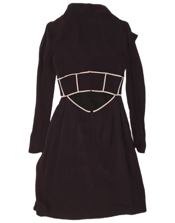 Vintage Γυναικείο μακρυμάνικο Maxi Φόρεμα IT 40 Small Black