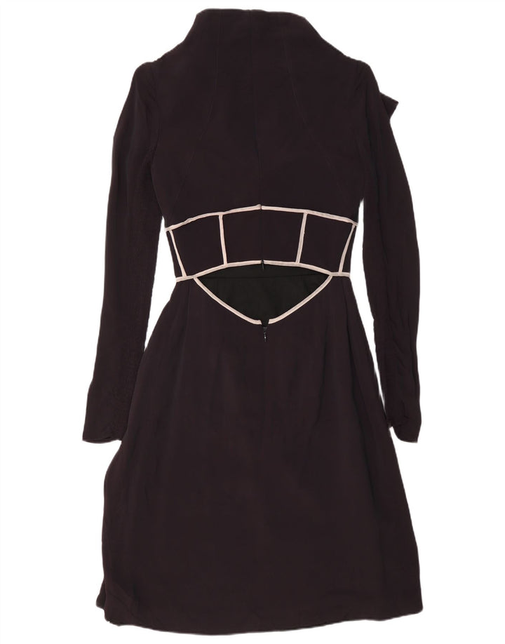 Vintage Γυναικείο μακρυμάνικο Maxi Φόρεμα IT 40 Small Black