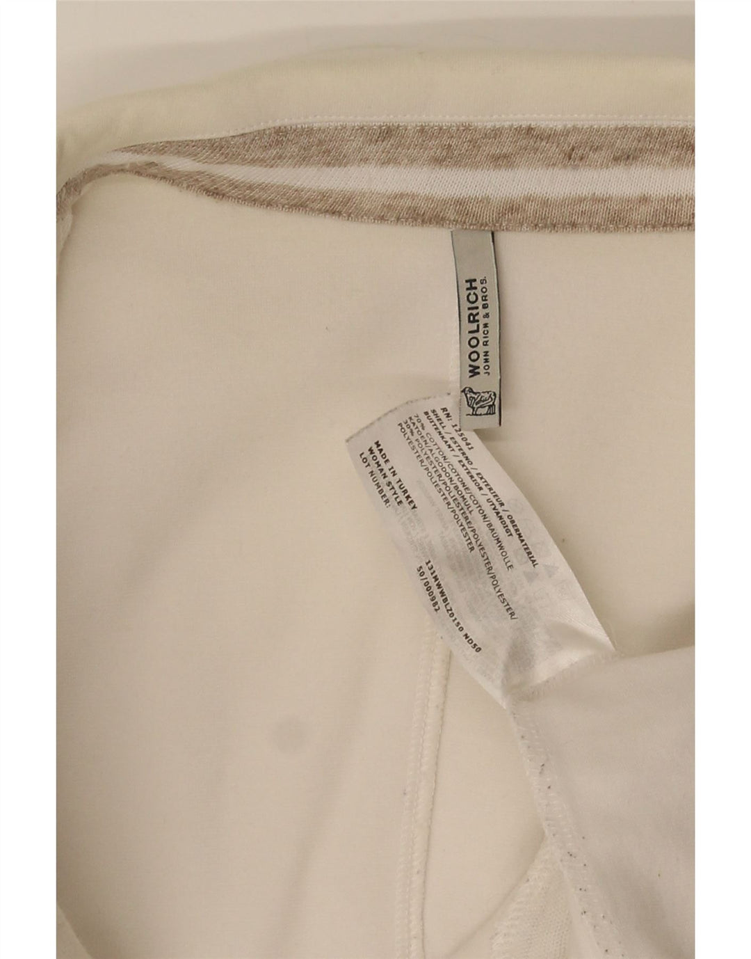 Woolrich Γυναικείο μπλέιζερ με 3 κουμπιά μπουφάν UK 10 μικρό λευκό βαμβακερό