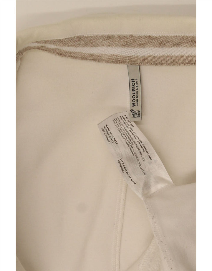 Woolrich Γυναικείο μπλέιζερ με 3 κουμπιά μπουφάν UK 10 μικρό λευκό βαμβακερό