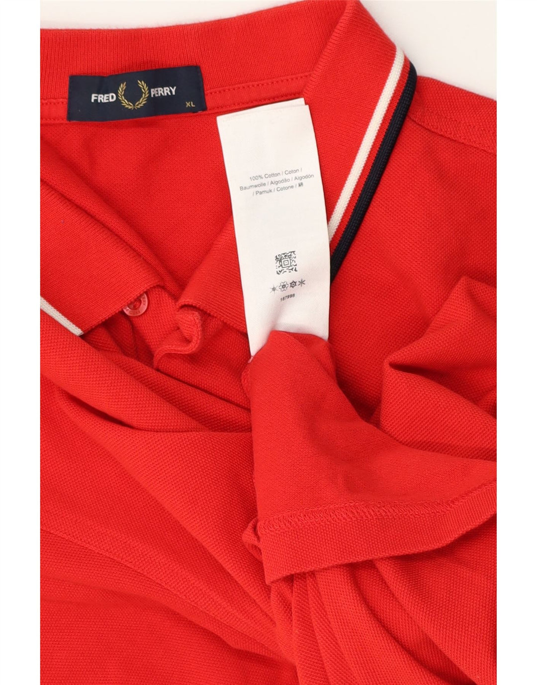 Fred Perry Ανδρικό πουκάμισο πόλο XL κόκκινο βαμβακερό