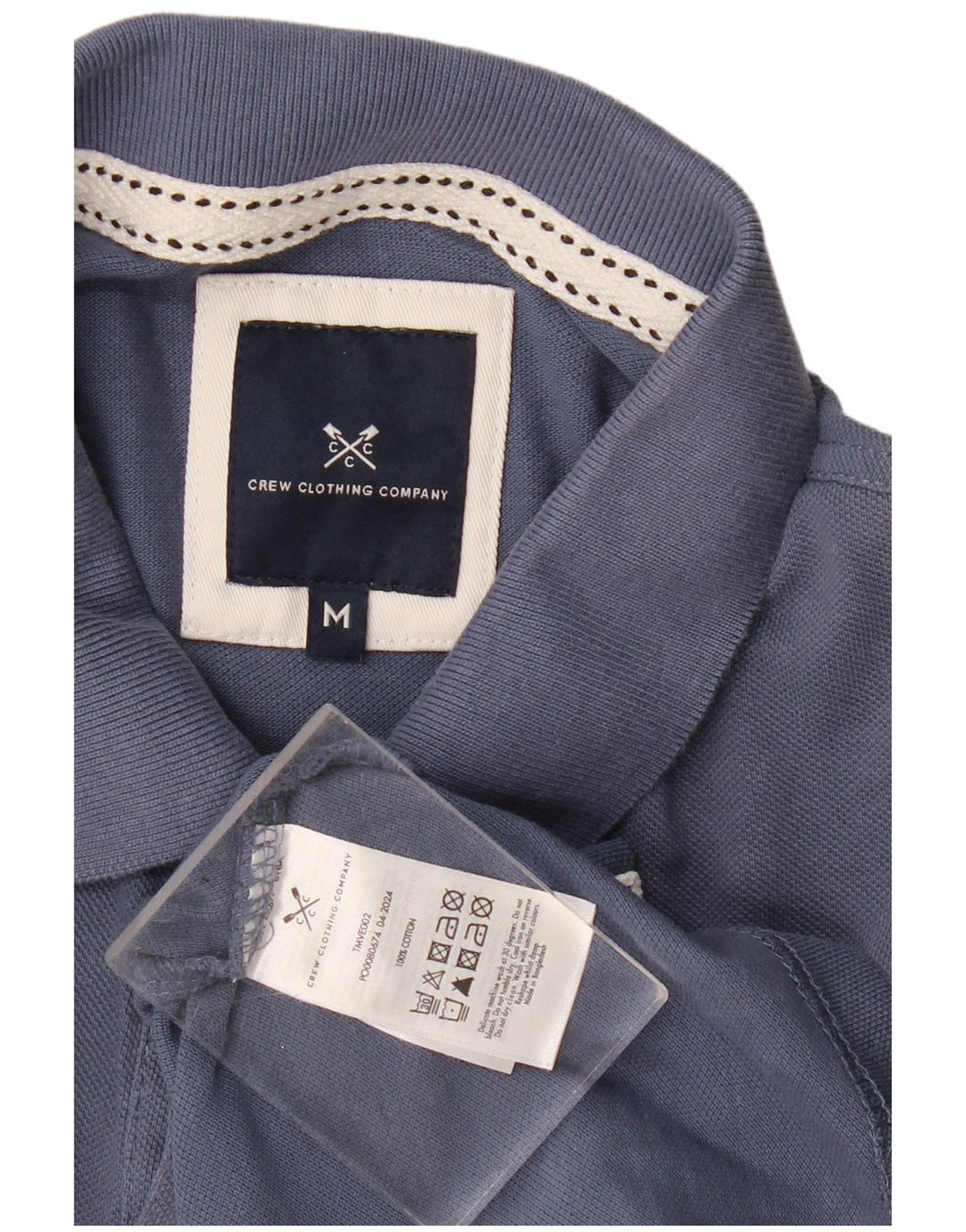 Ανδρικό πουκάμισο Polo Crew Clothing, μεσαίο μπλε βαμβακερό