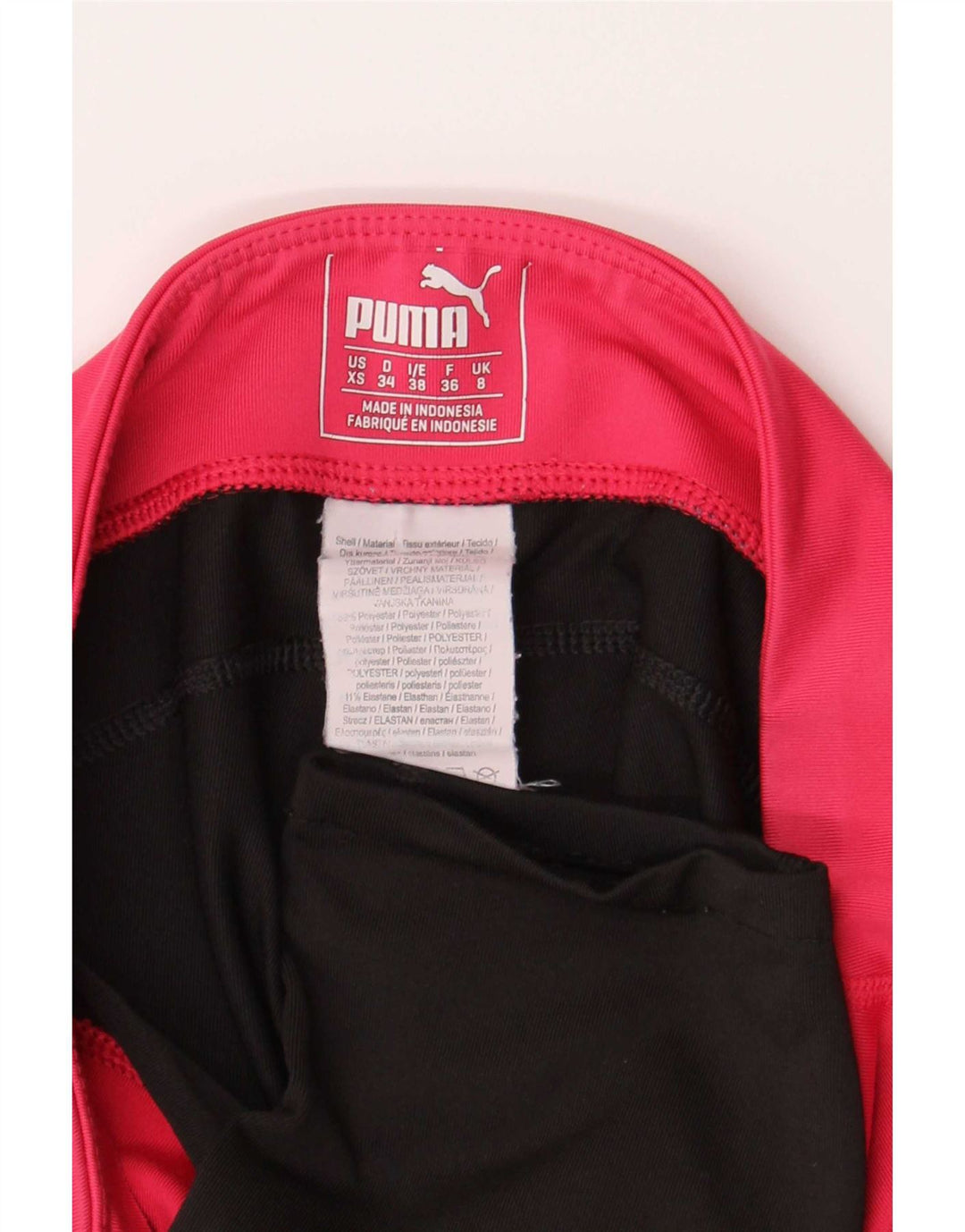 Puma Γυναικείο κολάν Crop UK 8 Small Black Colourblock Πολυεστέρας