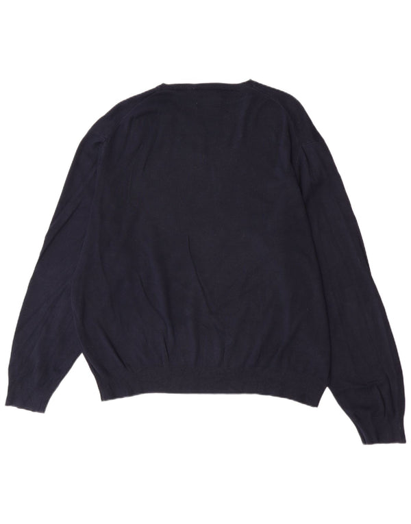Polo Ralph Lauren Ανδρικό πουλόβερ με λαιμόκοψη 2XL, μπλε βαμβακερό