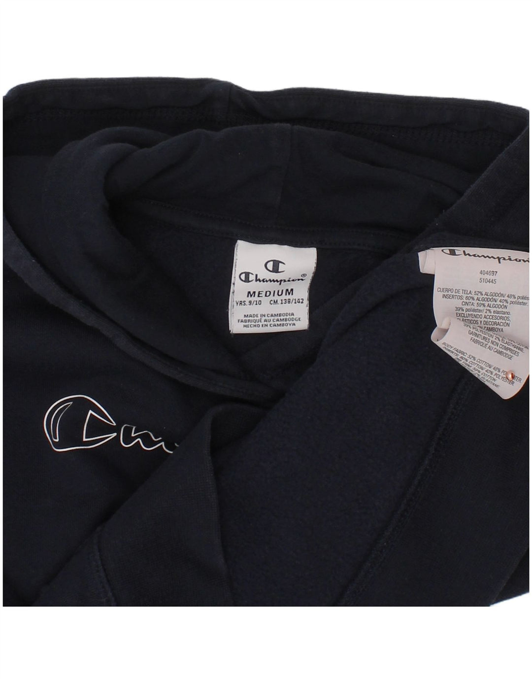 CHAMPION Γραφικά κουκούλα με κουκούλα για κορίτσια 9-10 ετών μεσαίο μπλε βαμβακερό