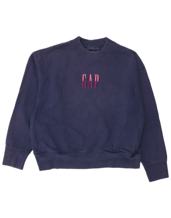 Γυναικείο γραφικό φούτερ Gap Jumper UK 16 Large Navy Blue Cotton
