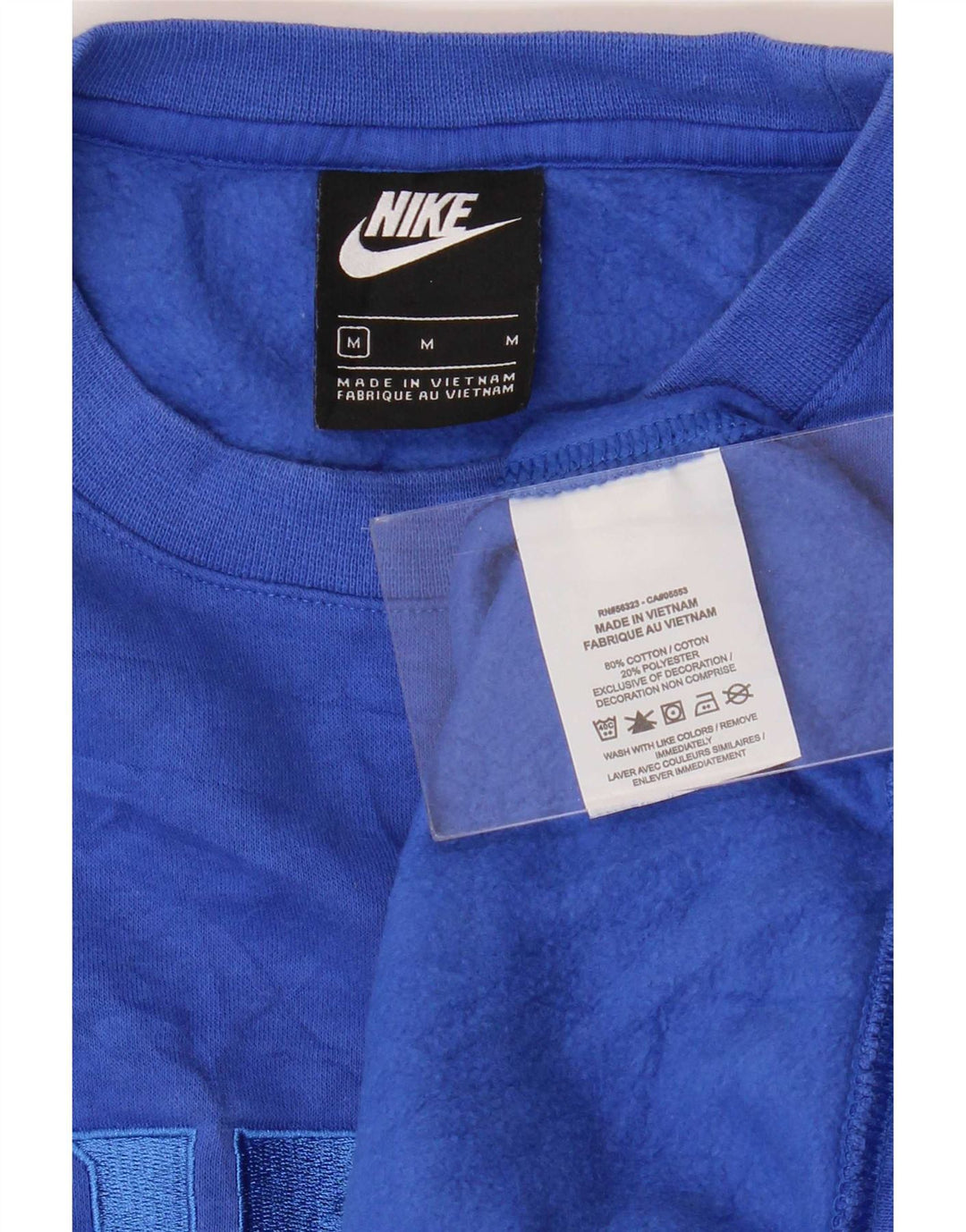 Ανδρικό γραφικό φούτερ Nike, μεσαίο μπλε βαμβακερό