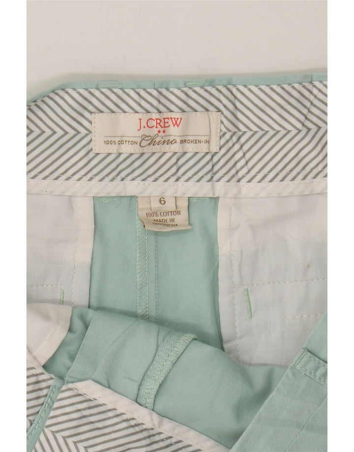 J. CREW Womens Broken In Chino Shorts US 6 Medium W32 Turquoise Cotton Vintage J. Crew and Second-Hand J. Crew from Messina Hembry 