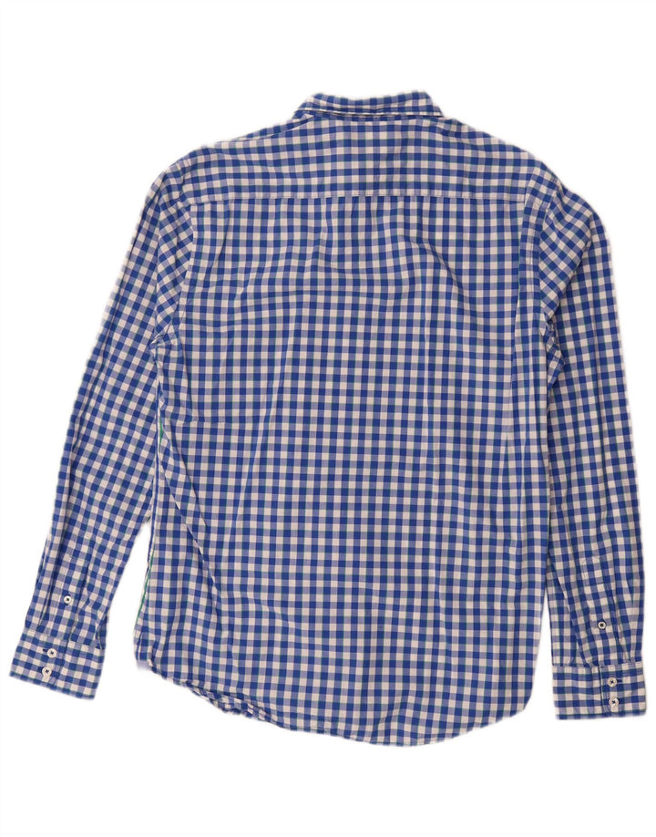 Ανδρικό πουκάμισο BODEN Slim Fit, μεσαίο μπλε βαμβακερό Gingham