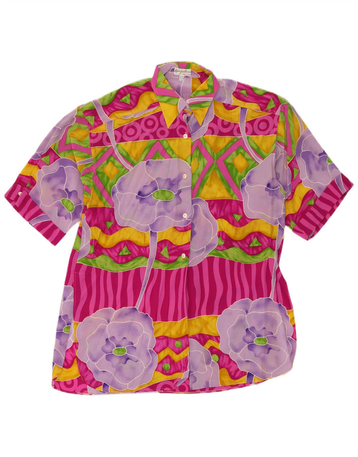 Mario Pucci Cecconi Γυναικείο Longline Πουκάμισο IT 44 Medium Πολύχρωμο Floral