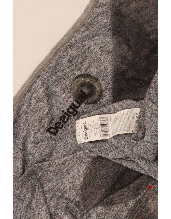 Desigual Γυναικείο τοπ 3/4 μανίκι UK 14 μεσαίου γκρι γεωμετρικό