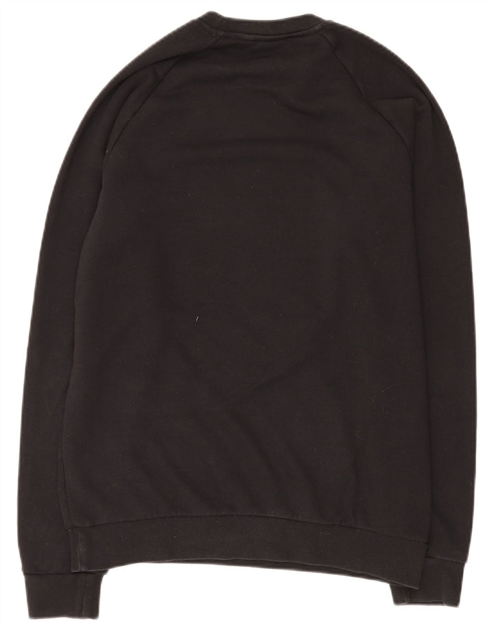 Γραφικό Φούτερ ADIDAS Boys Jumper 15-16 ετών Μαύρο Βαμβακερό