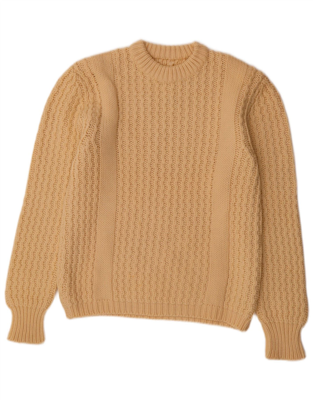 Γυναικείο πουλόβερ με λαιμόκοψη VINTAGE UK 14 Medium Beige