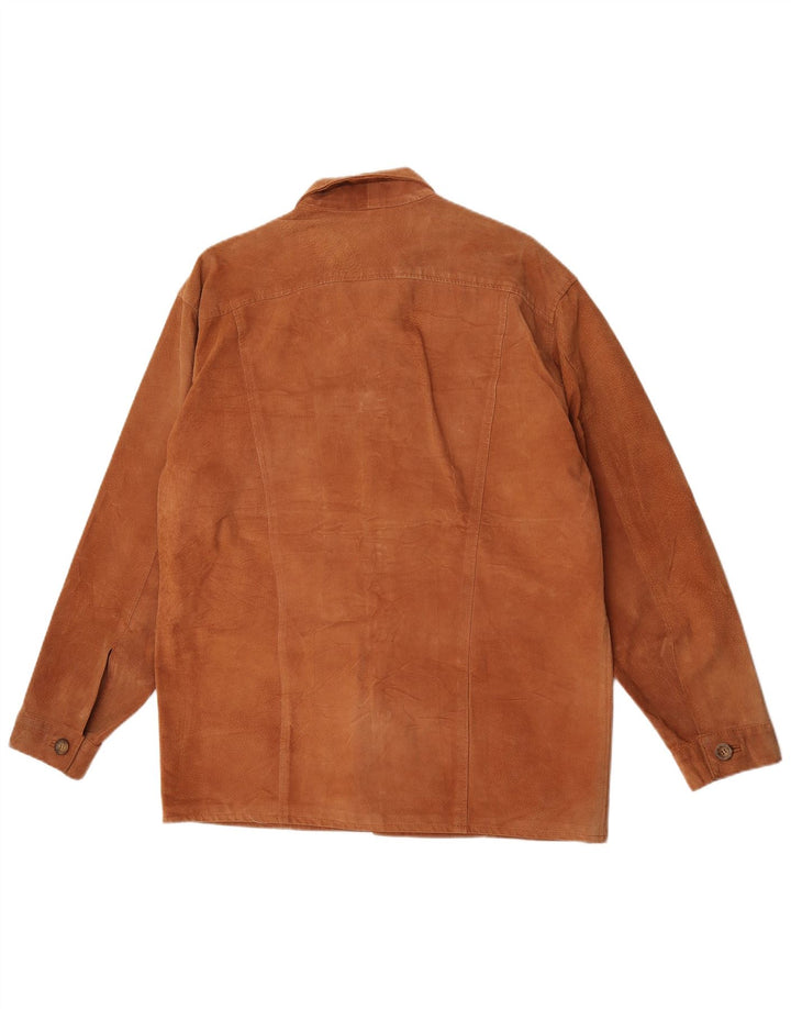 Vintage Ανδρικό Suede Jacket UK 38 Medium Brown