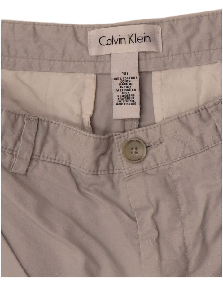 Ανδρικό σορτς Chino Calvin Klein W30 Βαμβακερό μεσαίο γκρι