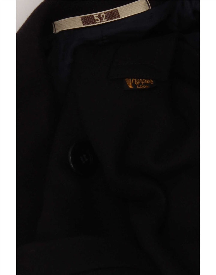 Vintage Ανδρικό Παλτό μπιζελιού IT 52 XL Navy Blue Viscose