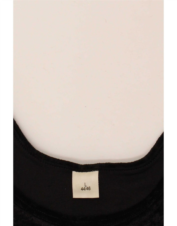 Vintage γυναικεία αμάνικη μπλούζα Top IT 44/46 Large Black Polyester