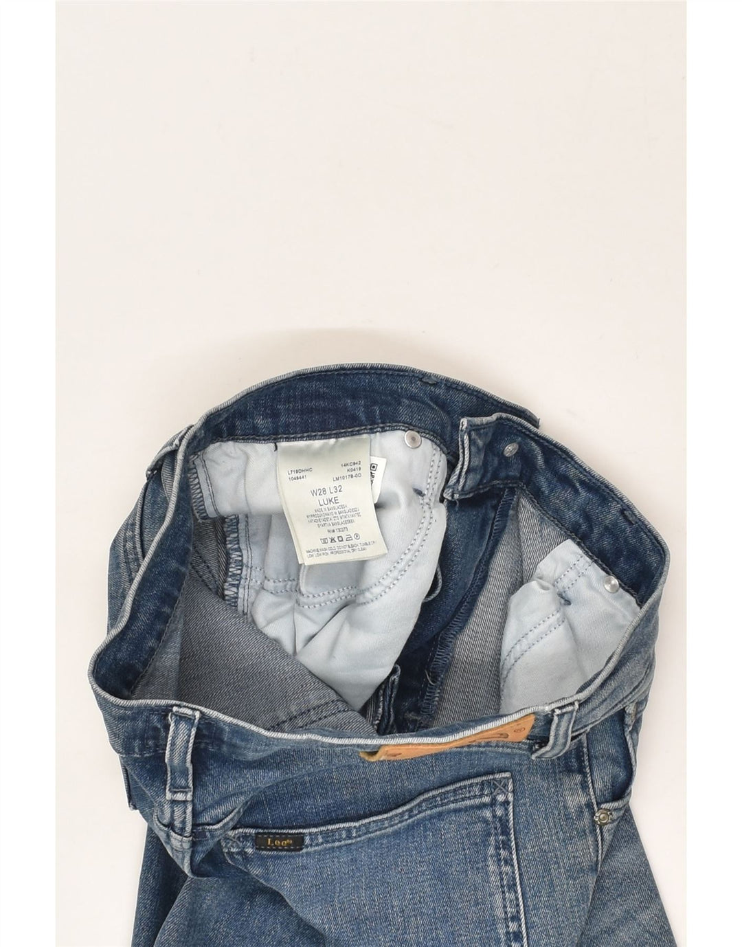 LEE Womens Luke Slim Jeans W28 L32 Blue Cotton | Vintage Lee | Thrift | Second-Hand Lee | Used Clothing | Messina Hembry 