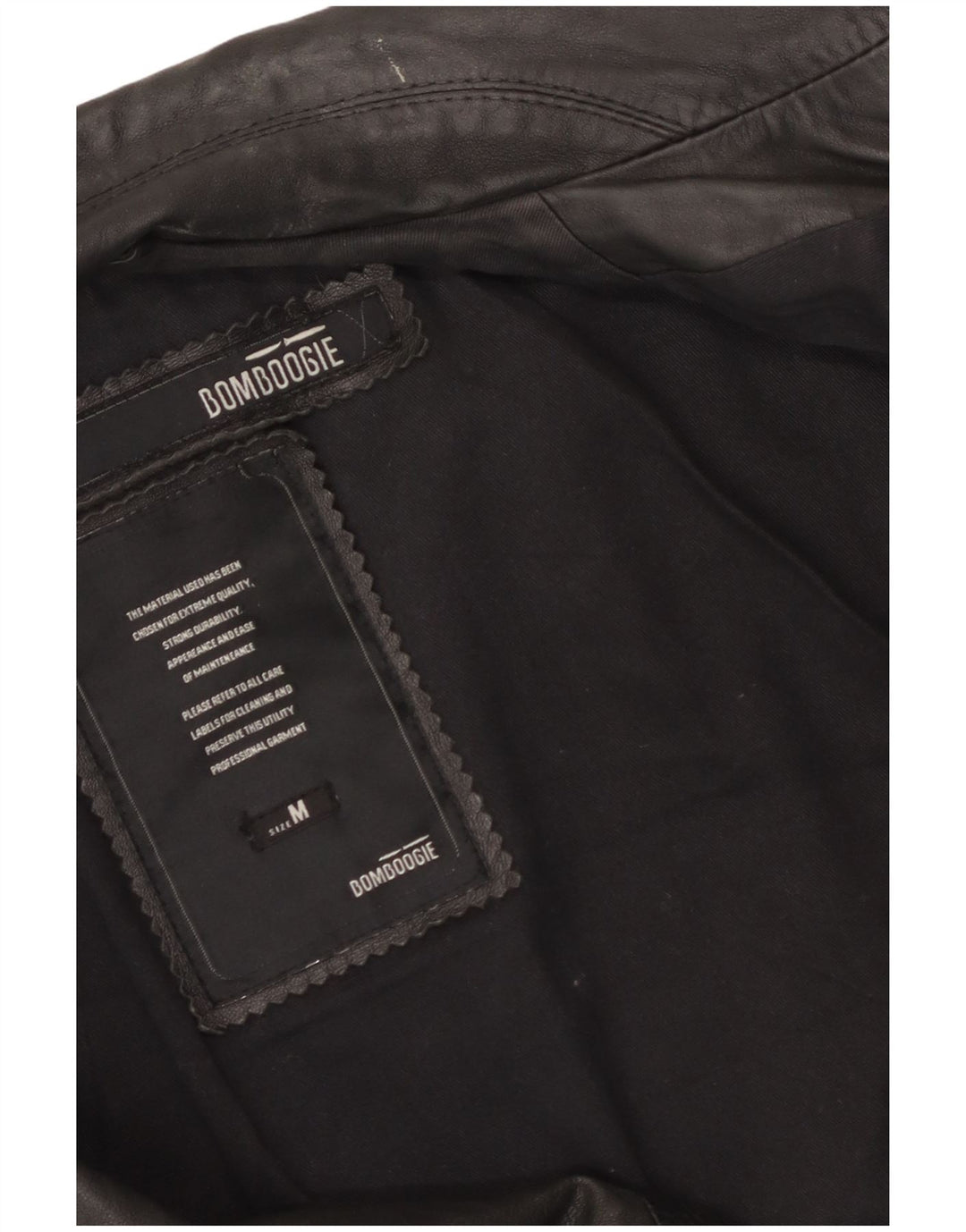 Bomboogie Γυναικείο Δερμάτινο Μπουφάν Biker UK 14 Μεσαίο Μαύρο