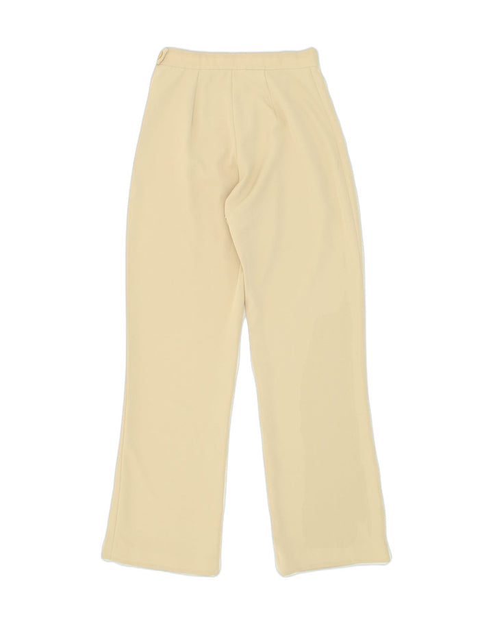 VINTAGE Womens High Waist Suit Trousers W24 L29 Beige Polyester | Vintage Vintage | Thrift | Second-Hand Vintage | Used Clothing | Messina Hembry 