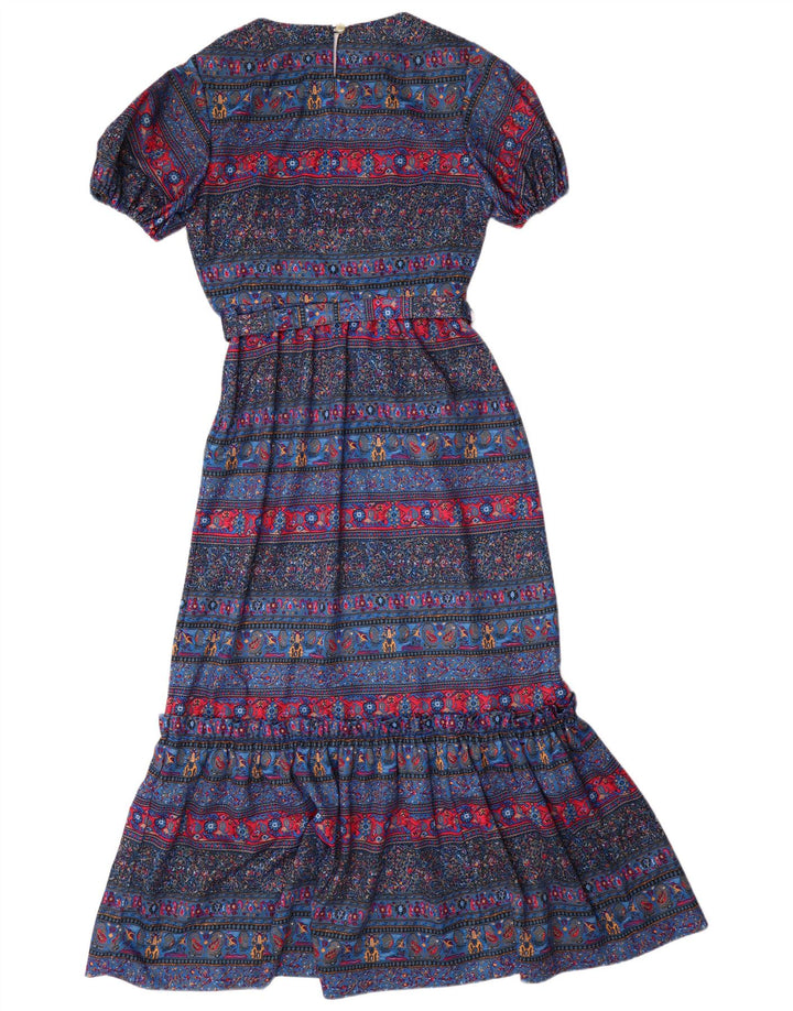 VINTAGE Γυναικείο Maxi Φόρεμα UK 12 Medium πολύχρωμο Paisley
