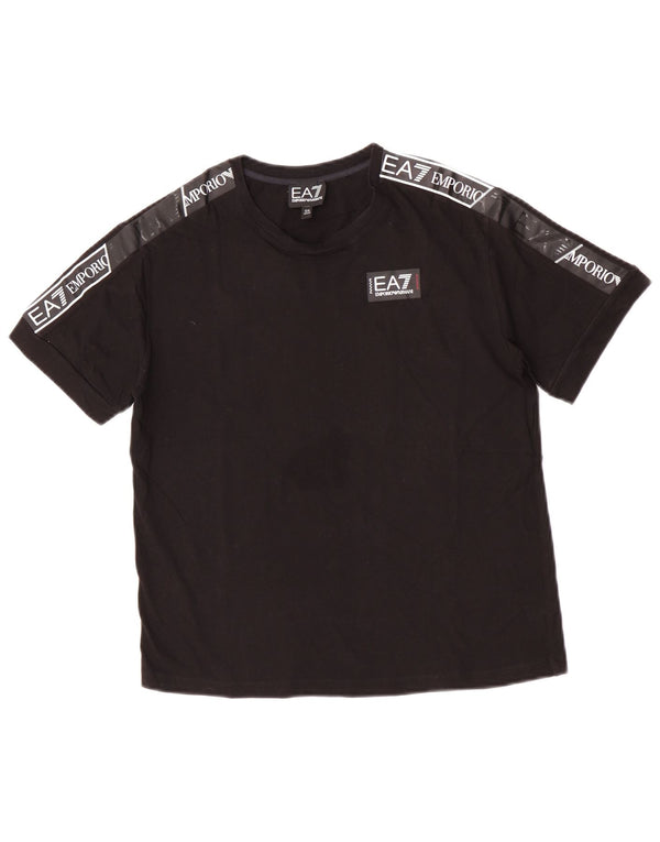 Emporio Armani Boys Graphic T-Shirt Top 11-12 Years Μαύρο