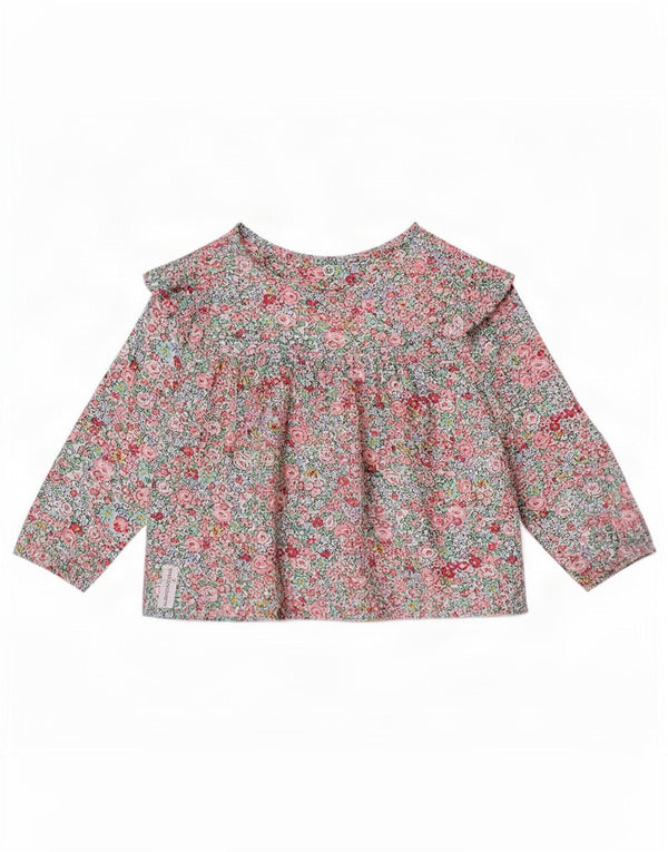 Joules Baby Girls Top μακρυμάνικο 12-18 μηνών Πολύχρωμη φλοράλ βισκόζη