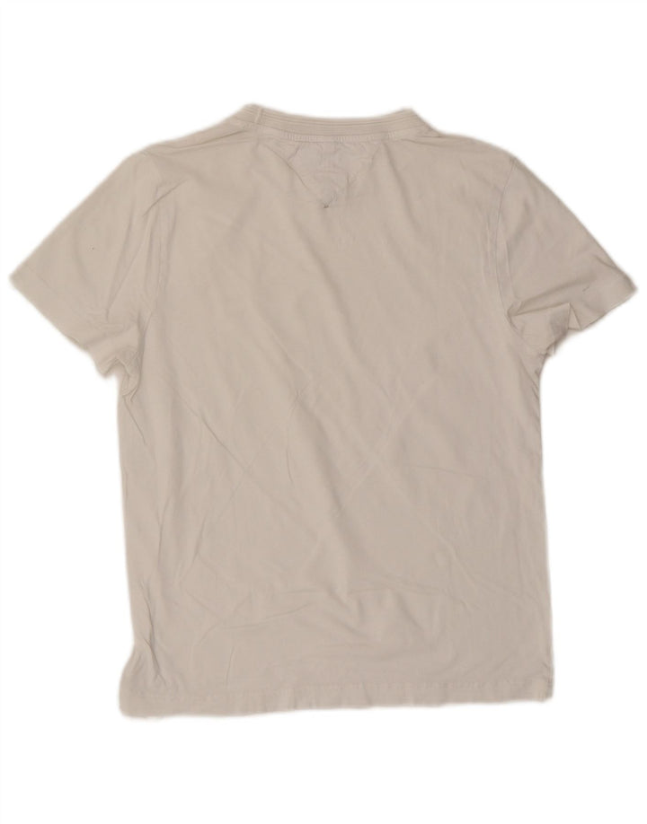 TOMMY HILFIGER Γυναικείο T-Shirt Top UK 10 Small White βαμβακερό