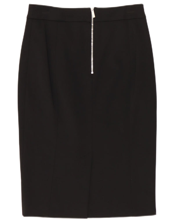 KAREN MILLEN Γυναικεία Pencil Φούστα UK 8 Small W26 Black Viscose